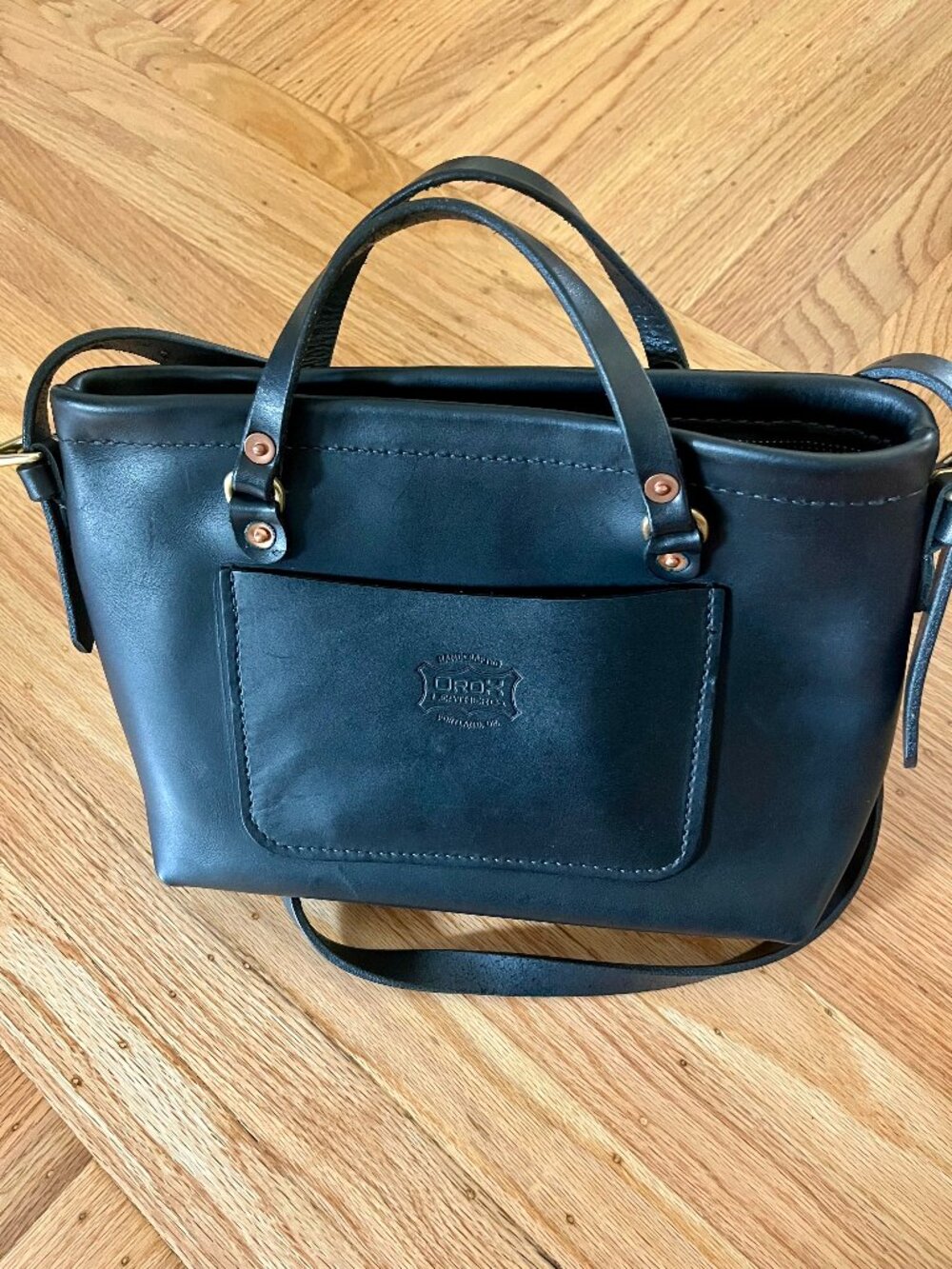 Orox Leather Co. Black Merced Crossbody Bag